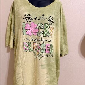 Simply Blessed Green Graphic Tee